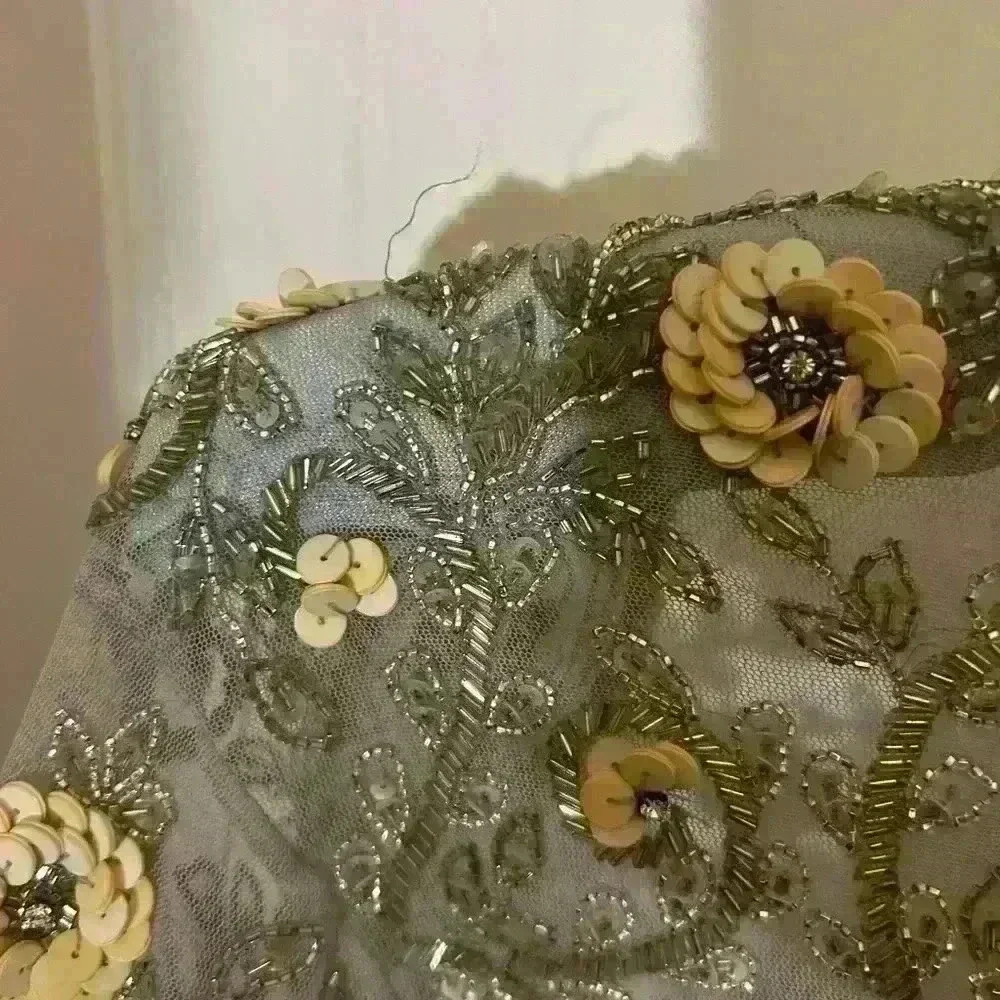 Moyna ~ intricate beaded formal sleeve jacket size M - Picture 10 of 16